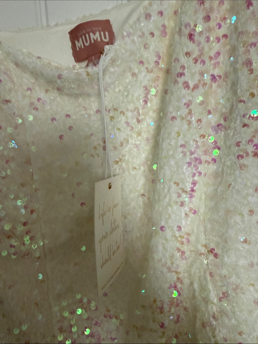 Show Me Your Mumu white Sequin Dress - Picture 3 of 5